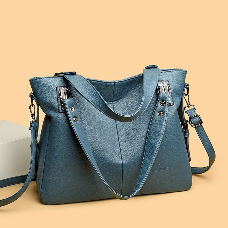 

High Quality Soft Leather Shoulder Bag Luxury Handbags Women Designer Casual Crossbody Messenger Bags for Women Sac A Main