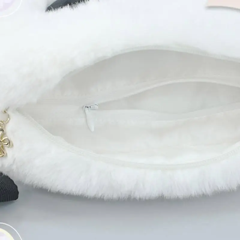 

39BD Сумка-мессенджер из мультяшного искусственного меха, милая плюшевая сумка через плечо в форме животного