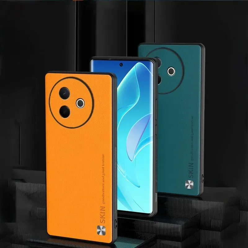 

Plain Leather Case For VIVO Y200i Y39 5G Luxury Hybrid Hard for VIVO Y39 Y200i 5G Phone Cover Fundas