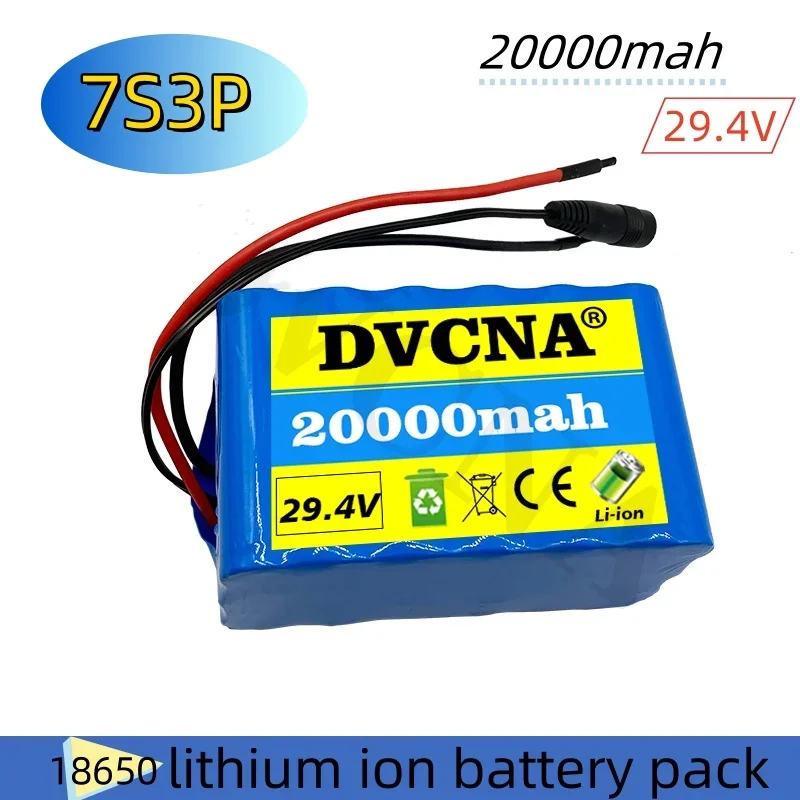 

2024 New 7s3p 18650 Lithium Battery 29.4v 20000mAh Battery Pack Electric Bicycle Electric Vehicle+29.4v Charger