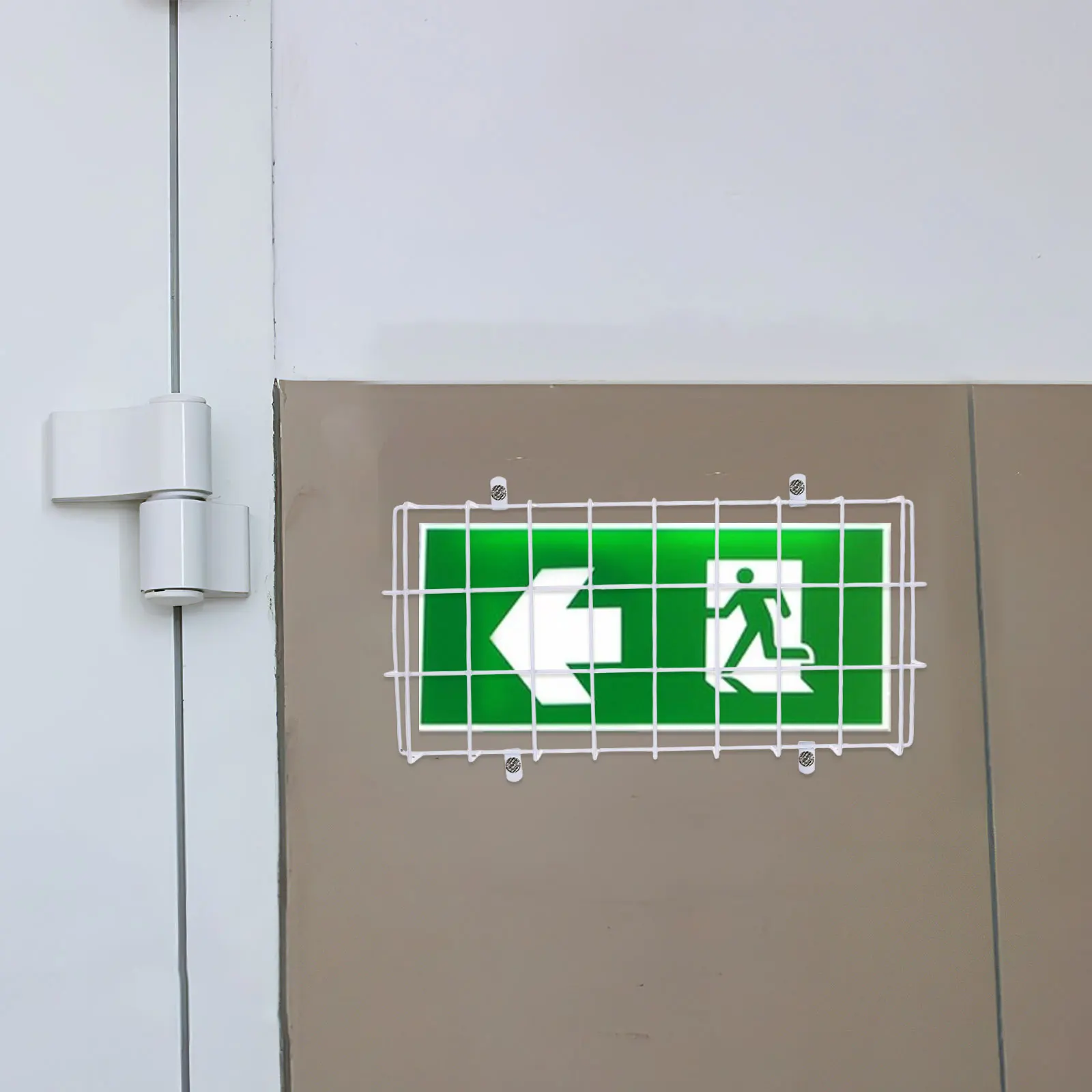 علامة خروج واقية شبكة سلكية حديدية الحرس الحائط لضوء الطوارئ الصالة الرياضية المناطق التجارية خروج علامة قفص الحرس لصالة الألعاب الرياضية #1