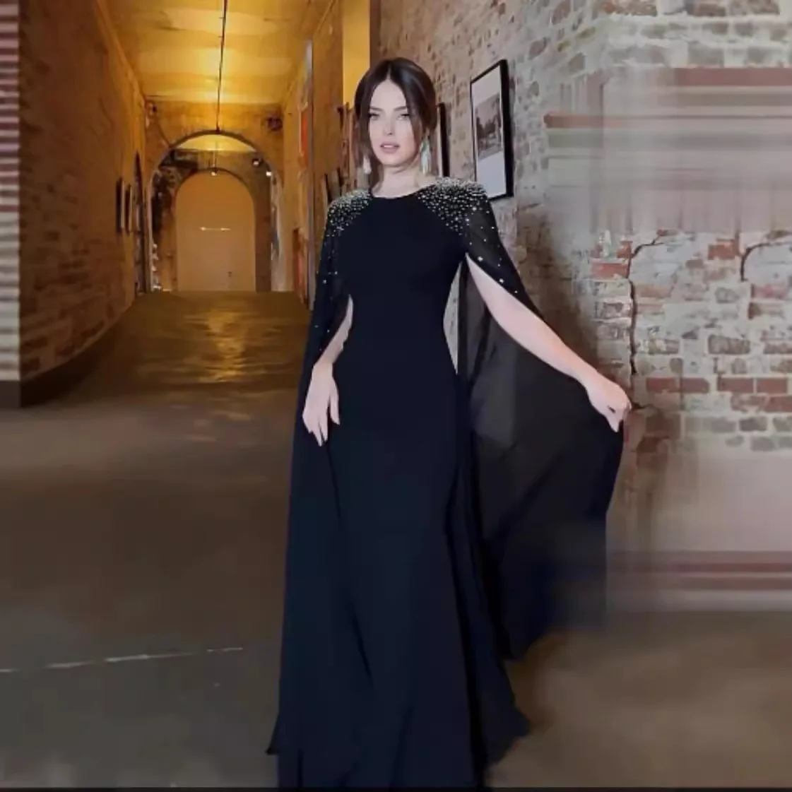 2024 New Autumn and Winter Elegant Elegant Women\'s Dress Fashionable Intellectual Pure Color Simple Hot Diamond Robe Evening Dress for Women