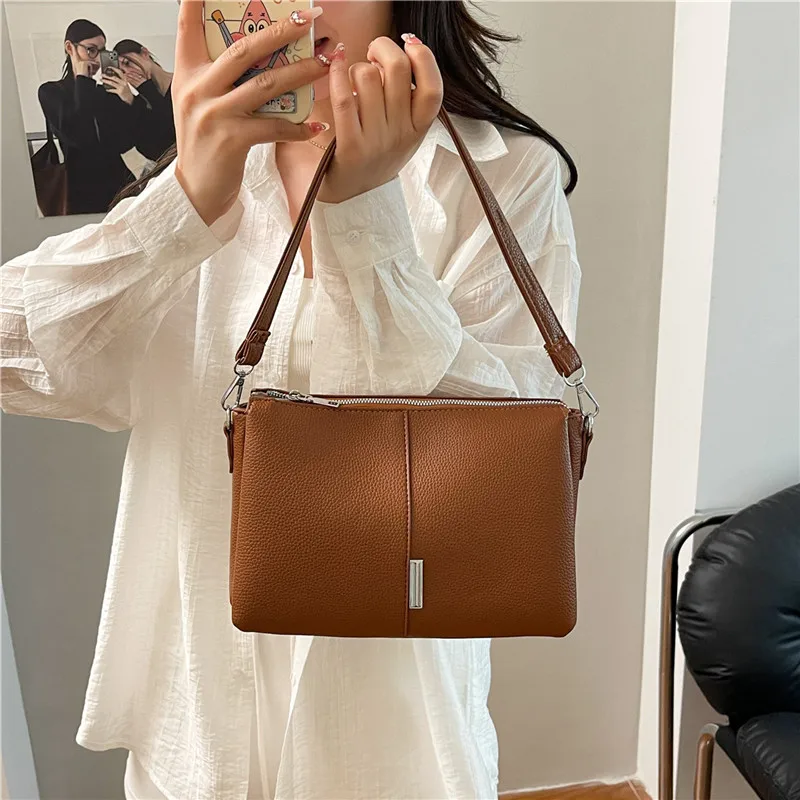 

New Women's Handbags Faux Leather Shoulder Bag Crossbody Purse Ladies Tote Bags Multi-Functional Lightweight with Zipper Pocket