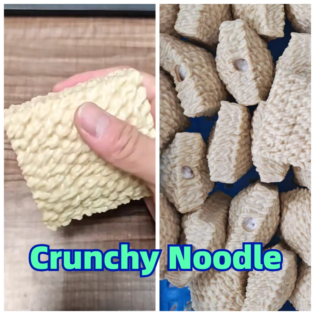 Balle Squishy Faite Main en Forme de Chien Mignon, Simulation de Nouilles Instantanées Croustillantes, Blocs de Construction Sonores, Jouet Anti-Stress à Presser