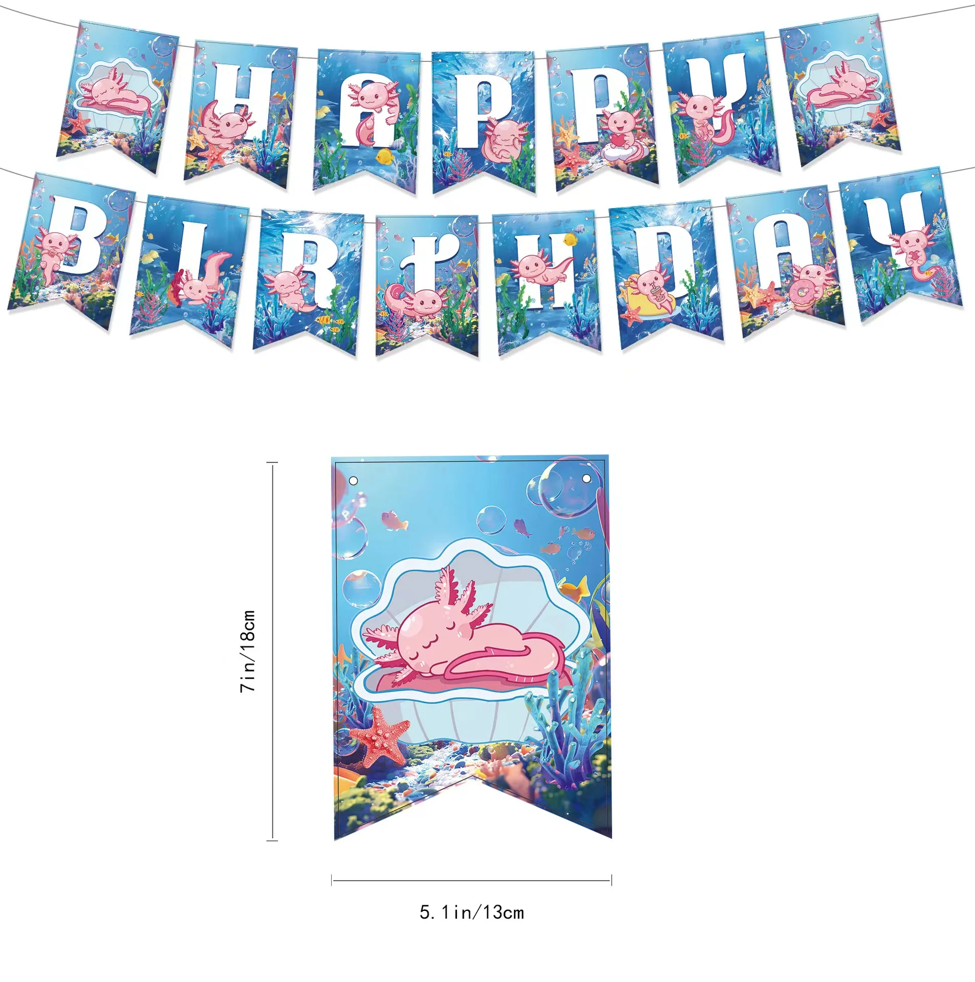 Axolotl Party Dekoration Axolotl Party Ballons Axolotl Party Tischdecke Axolotl Party Supplies – Detail 7