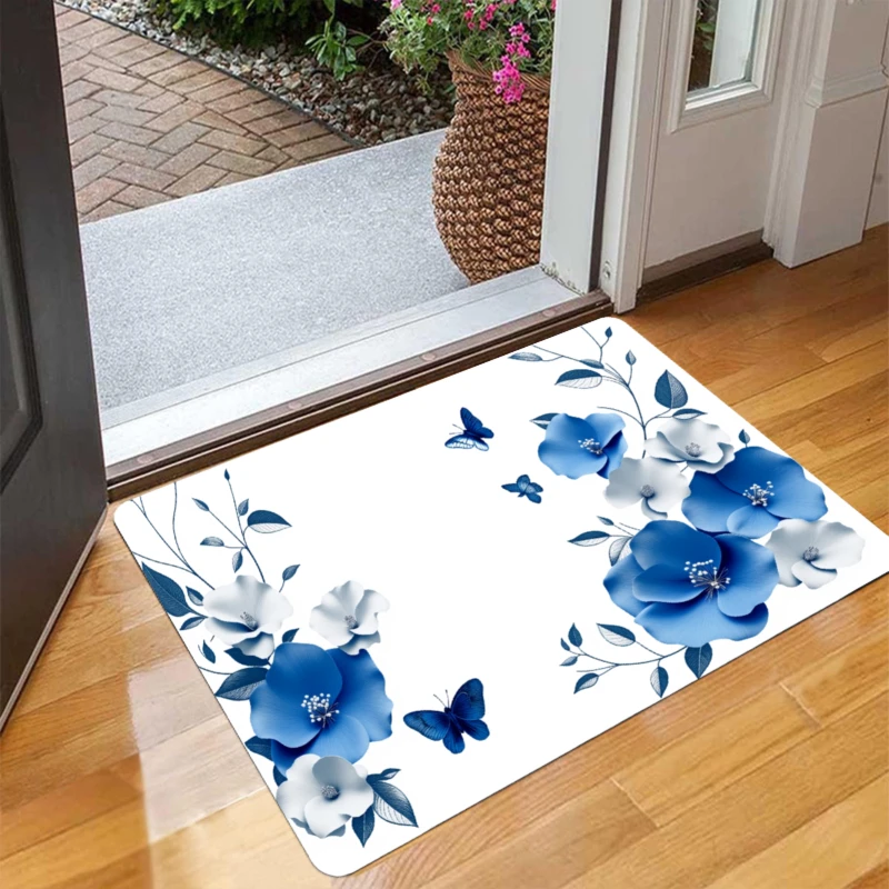Sweet Garden Welcome Rug Easy Clean Water Resistant Mat Great Gift For Nature Lovers And Bright Home Entrance Protection
