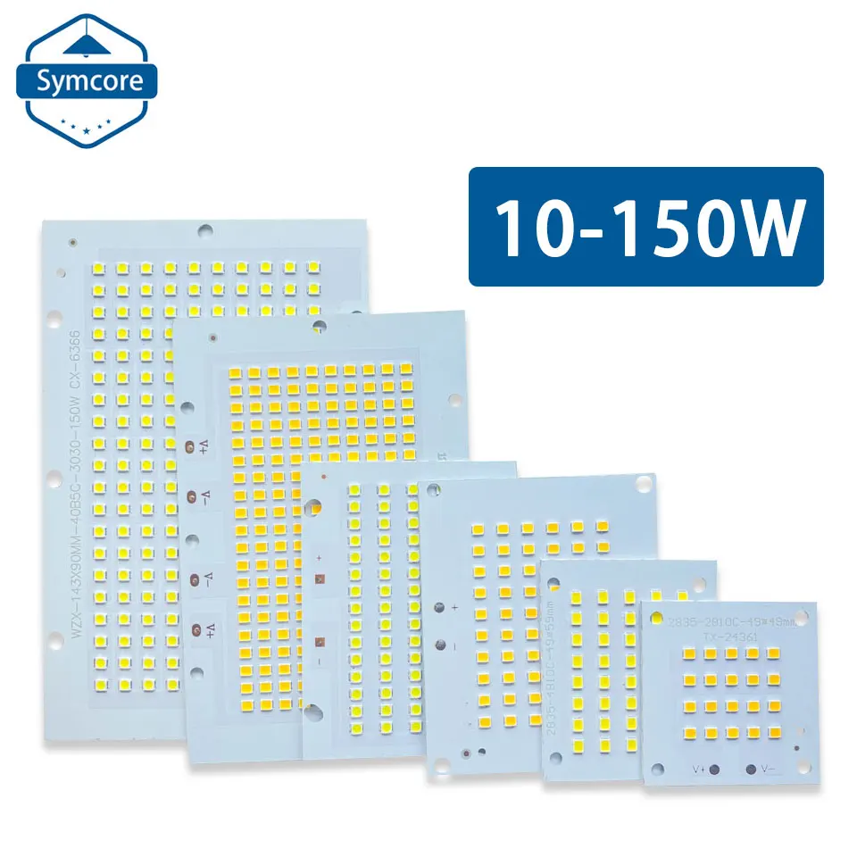 10W 20W 30W 50W 100W 150W LED High Brightness Chip SMD2835 Lamp Beads Light Source Board For LED Floodlight Outdoor Lighting