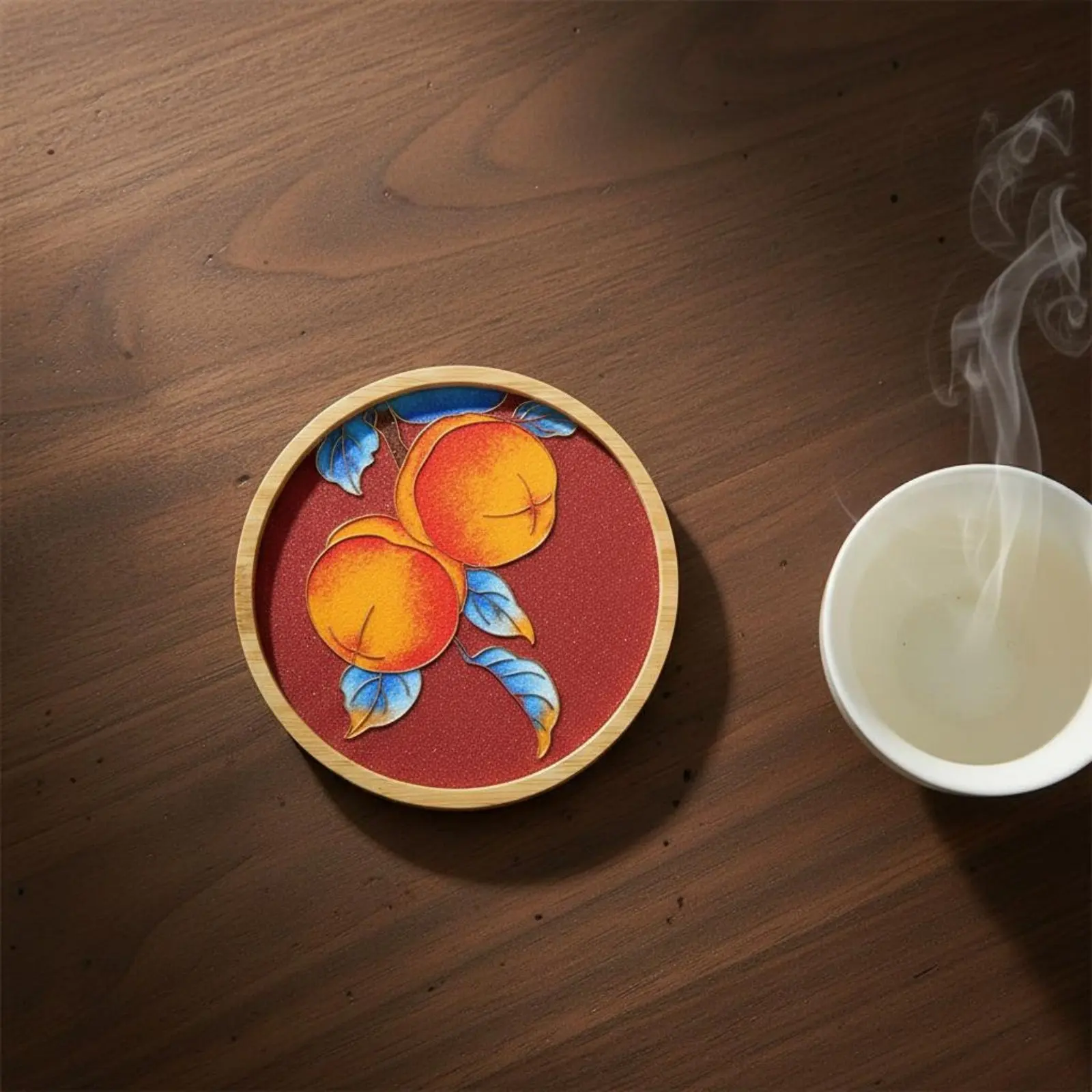 

DIY Cloisonné Drink Mat Kit Creative Activity Cloisonne Enamel Painting Kit Handmade Drink Mat Material Pack Stress Reduction