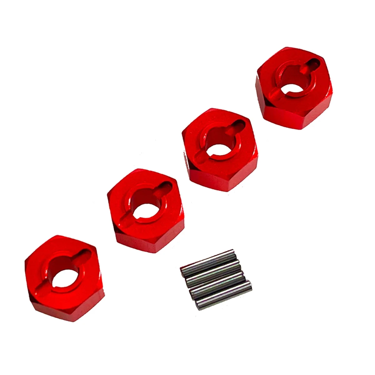 4Pcs for MJX 1/14 1/16 14210 14303 16207 16208 Remote Control Car Accessories 12mm Hex Connector Red