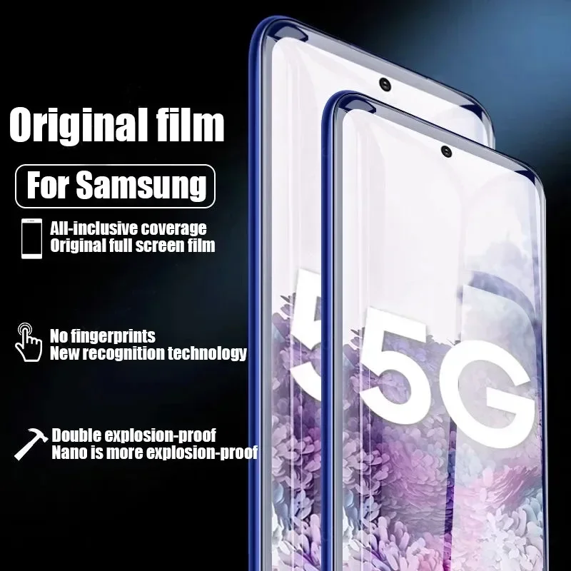 5Pcs Hydrogel Film for Samsung S21 S23 S22 Ultra S24 S8 S9 S10 Plus S21FE Screen Protector for Galaxy Note 20 Ultra 10 Plus S10E