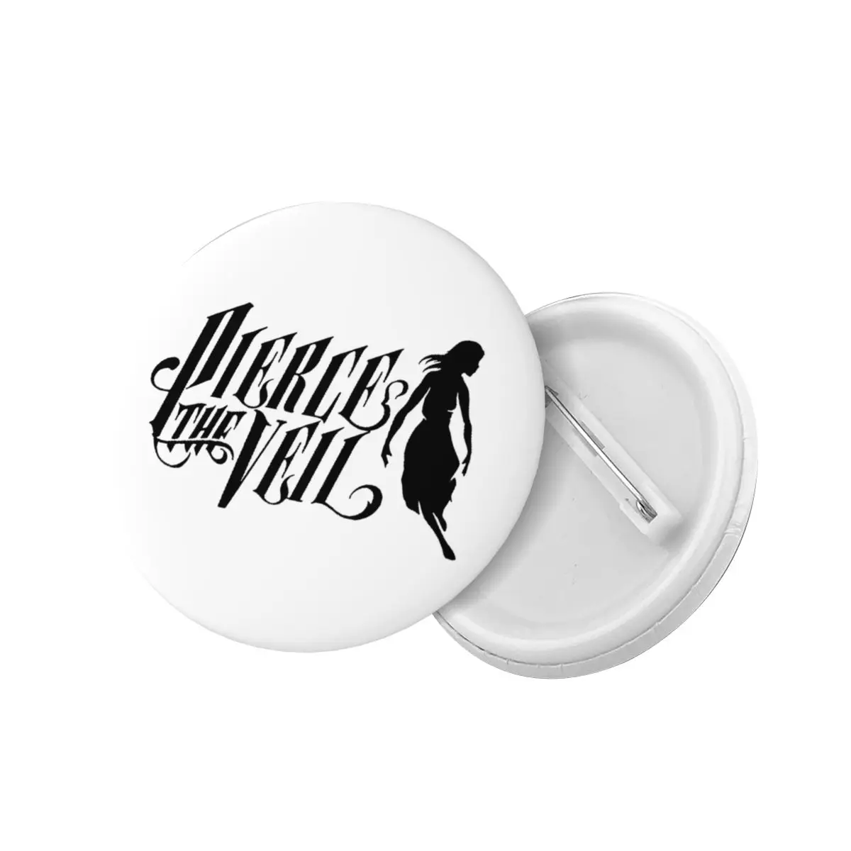 Rock Band Pierce Veil Round Button Pin for Clothes Customizable Pinback Badge Brooch