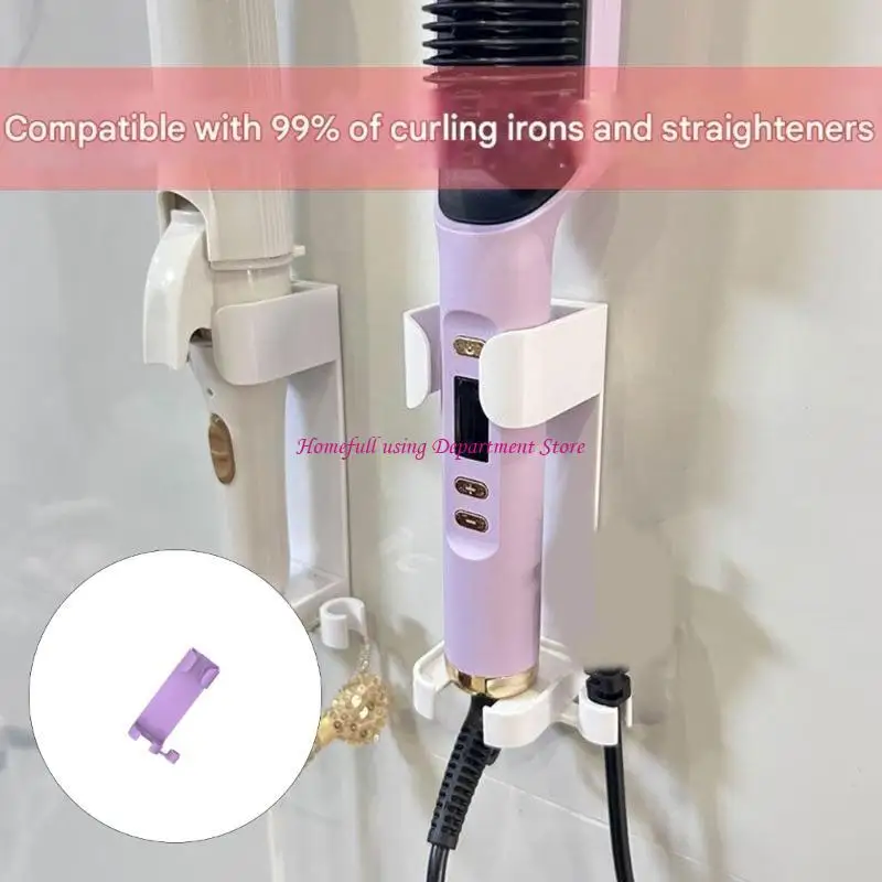 

Bathroom Wall Mount Organizers for Hair Styling Tools Curling Iron Dryer Holder