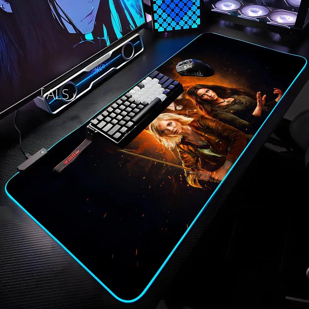 

The W-Witchers Mouse Pad RGB Backlit Mouse Pad Laptop Mouse Pad Laptop Gamer Computer Desk Gaming Accessories