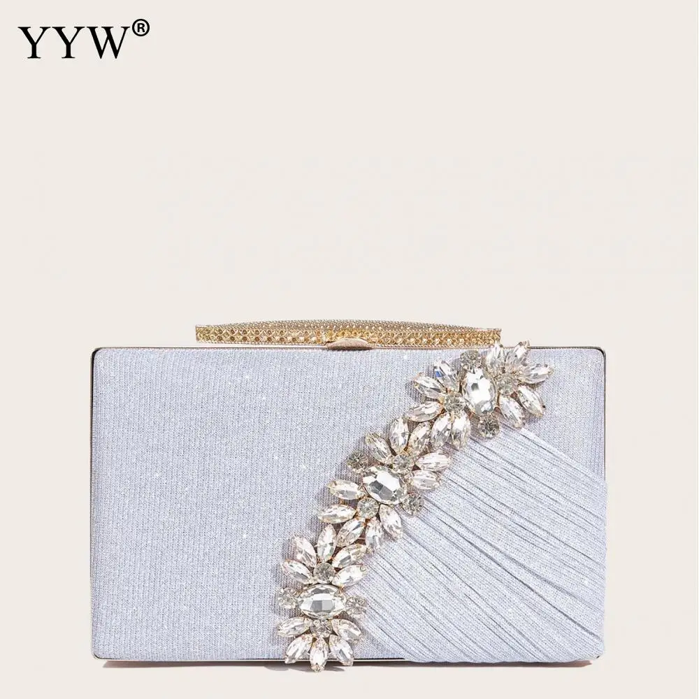 New Rhinestones Evening Clutch Bag Purses And Handbag 2023 Luxury Designer Shoulder Bags Wedding Party Shiny Crystal Clutch Bag