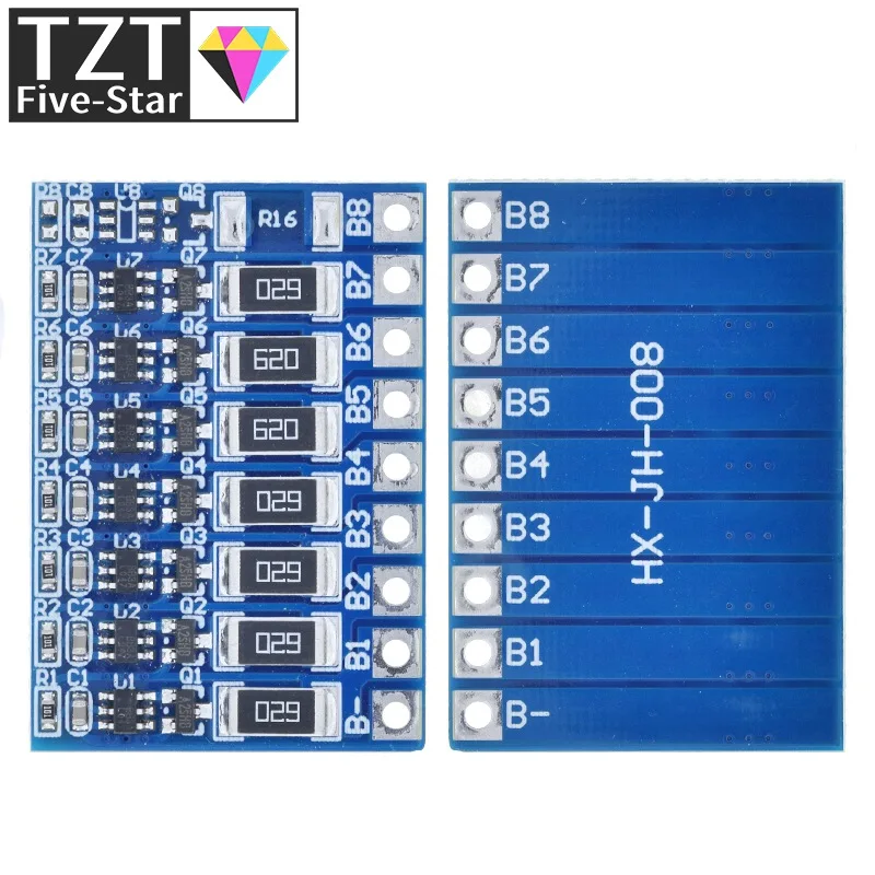 Плата защиты TZT 7S 29.4V 4.2V с функцией балансировки, 66 мА, для литий-ионных (Li-ion) и литий-полимерных (LiPo) аккумуляторов 7S, модуль балансировки для литиевых батарей 18650, BMS PCB