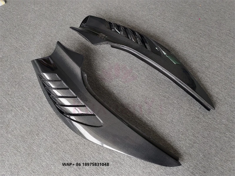 

Used for Upgrading the 720S with Carbon Fiber V-style Fenders Carbon Fiber Ventilation Vents Mudguard Body Kit