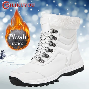 Winter brand women boots plush snow boots outdoor non-slip sneakers women warm waterproof boots fashion casual designer shoes