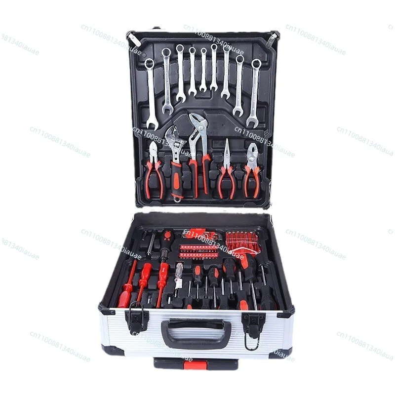 

Carbon Steel 187 Pieces Household Hardware Tools Combination Kit Auto Repair Machine Repair Aluminum