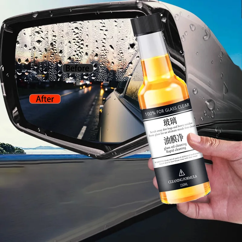 

150ml Car Glass Oil Film Remover Universal Car Glass Maintenance Agent Cleaner Auto Dirt Removal Tool