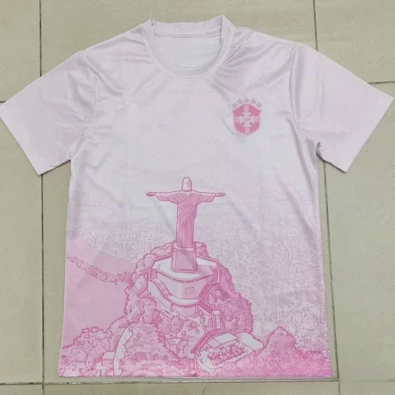 La nueva camiseta de fútbol brasileño más vendida de 2025, camiseta para hombre, edición especial, edición de Jesús, Top Neutral deportivo de secado rápido