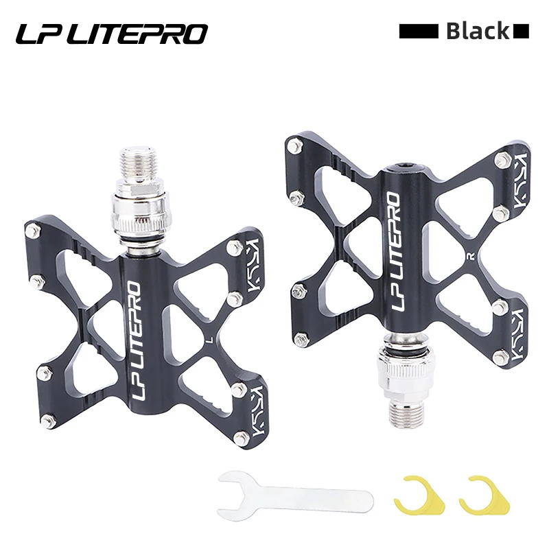 

LP Litepro K5 Bicycle Pedal MTB Aluminum Alloy DU Bearing Ultralight Quick Release Pedals Folding Bike Pedal