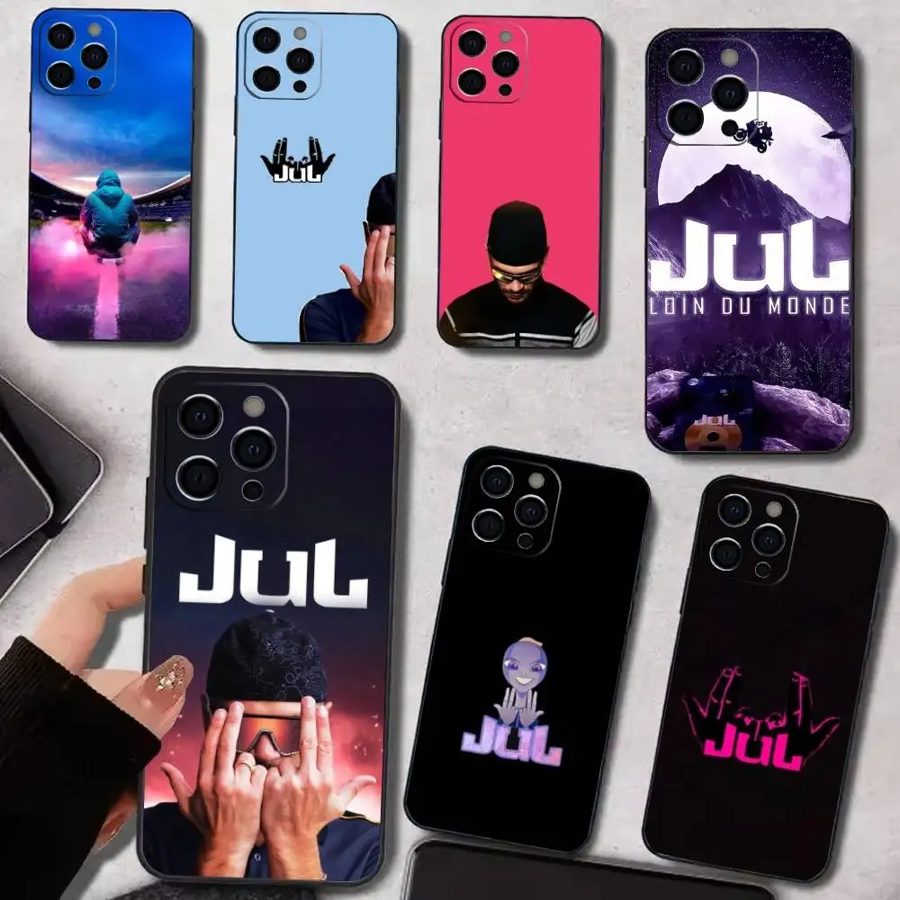 

J-JuL Rapper C'est Pas Des Lol Phone Case For iPhone 17,16,15,14,13,12,11 Plus,Pro Max,XS,Soft Silicone Black Cover