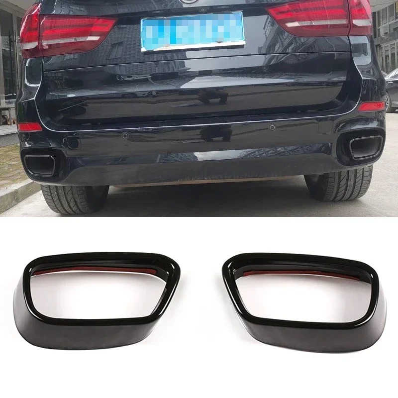 

Stainless steel Car Styling Tail Muffler Exhaust Pipe Output Cover Trim For BMW X5 F15 X6 F16 2014-2018 Exterior Accessories