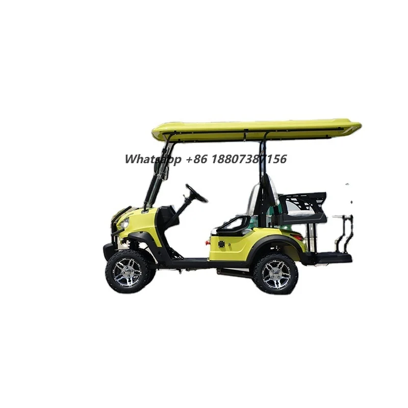 

electric golf cart for sale with 4 rear flip-flop seats 2 4 6 seater durable mini golf cart