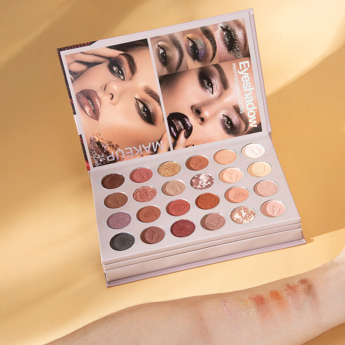 78色 3-5層アイシャドウパレット シマーアイシャドウ フェイシャルコントゥア ハイライト アイメイク ファッションコスメキット デイリーパーティー用