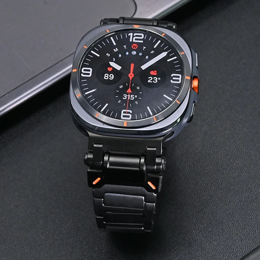 Mens Luxury Titanium Strap For Samsung Galaxy Watch Ultra 47mm Metal Bracelet For SAMSUNG GALAXY WATCH ULTRA 47mm Business Band