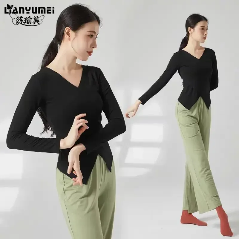 

Classical dance clothes Professional modern dance body training clothes Finger tops