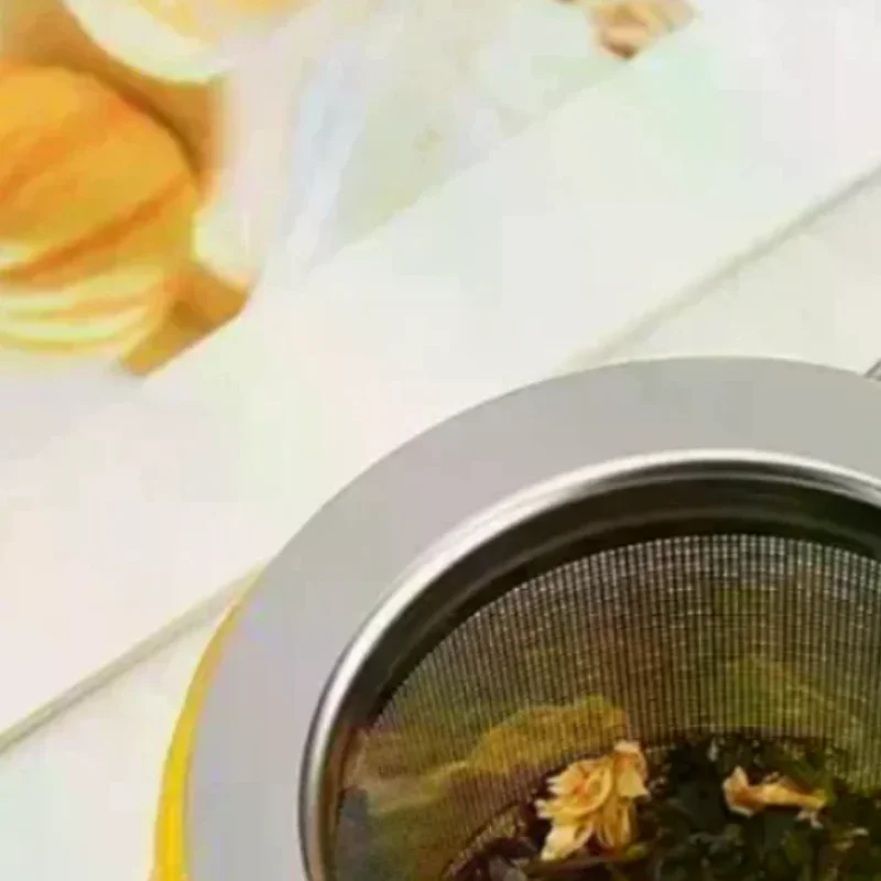 Infusor de Té de Malla de Acero Inoxidable con Tapa, Colador de Tazas Reutilizable, Filtro de Especias de Hojas Sueltas para Teteras, Tazas, para Infusión de Té y Café