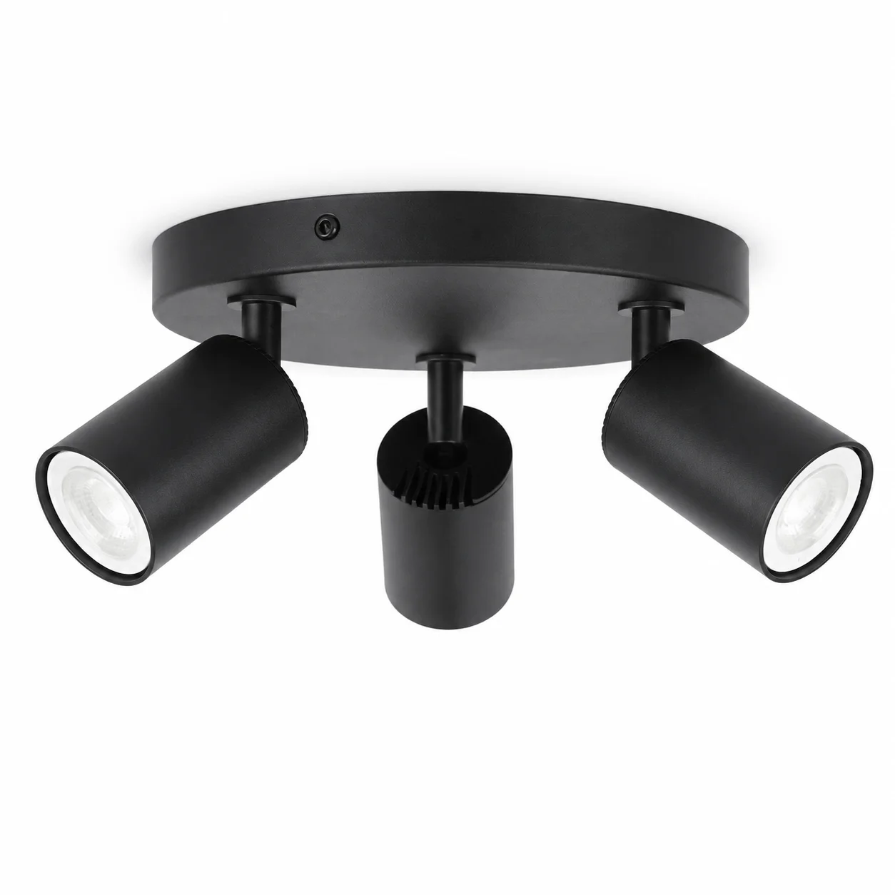 JOYINLED 3-Light Rotatable Black Ceiling Spotlight,Modern Surface Mount Multi Directional Track Accent Light Hallway Living Room