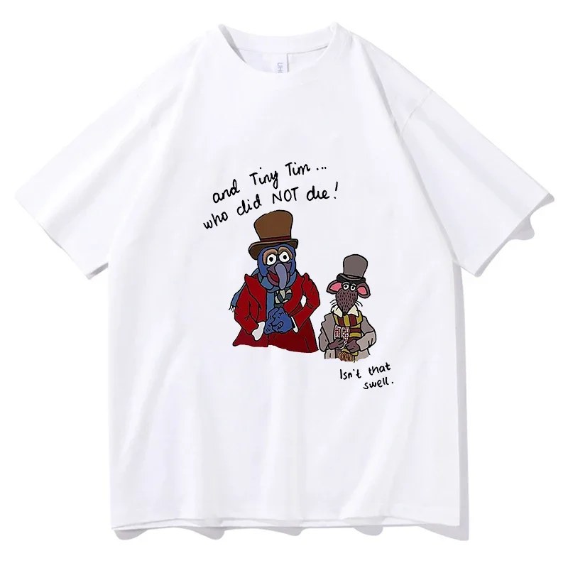 Muppets Christmas Carol Tshirt Funny Men/Women Clothing Harajuku T-shirt Unisex Vintage Kawaii 100% Cotton Tops Graphic T Shirts