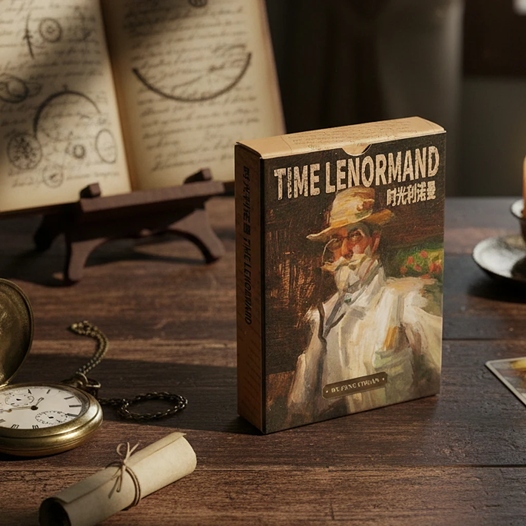 

Колода карт Ленорман Time, 9x6 см, 38 карт в стиле масляной живописи с дополнительными картами «Мужчина/Женщина», напечатанными на двойном тисненом картоне