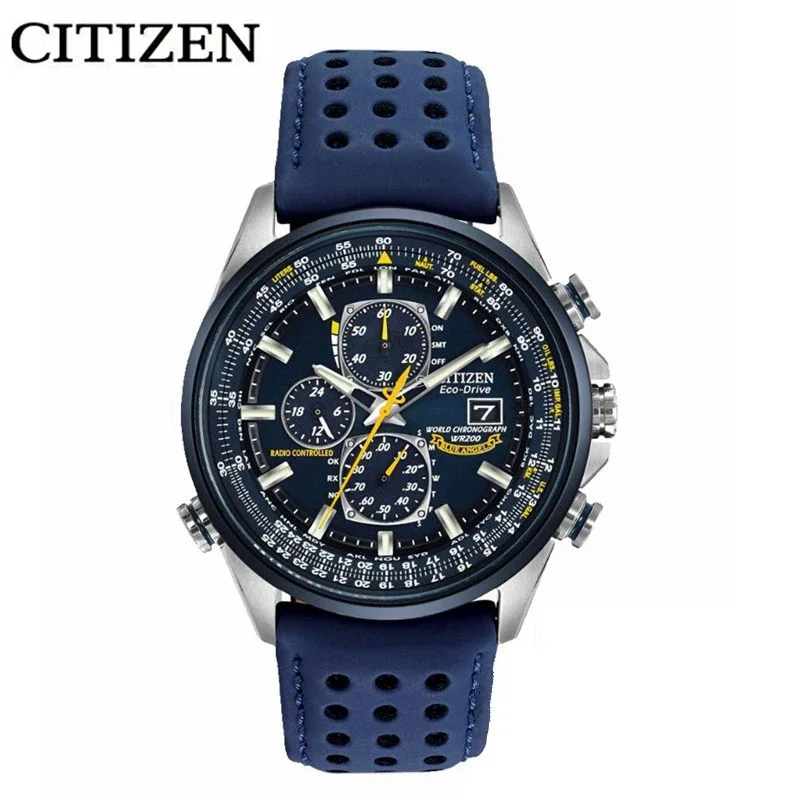 CITIZEN-reloj de cuarzo de lujo para hombre, cronógrafo automático de acero inoxidable, resistente al agua, multifunción, redondo