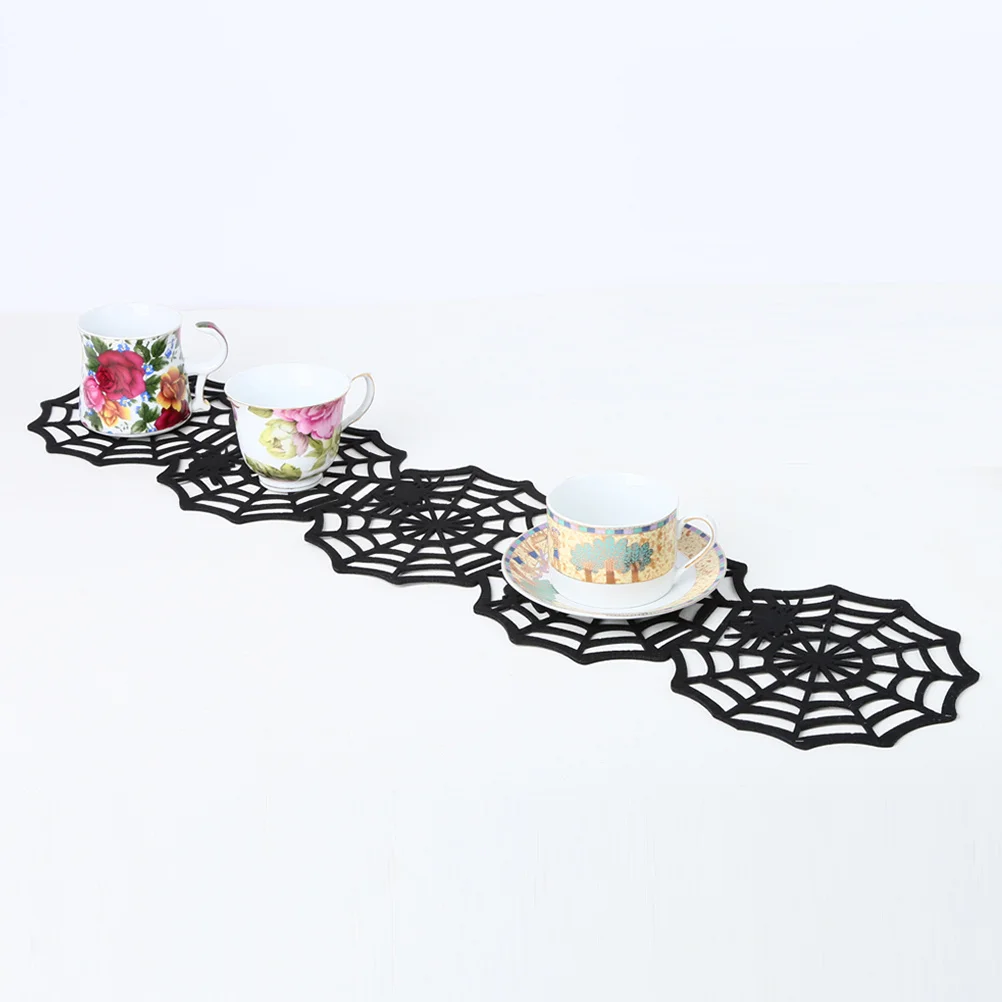 

Spider Web Halloween Table Runner Nonwovens Tablecloth Home Party Bar Dining Room Decor Halloween Table Runner