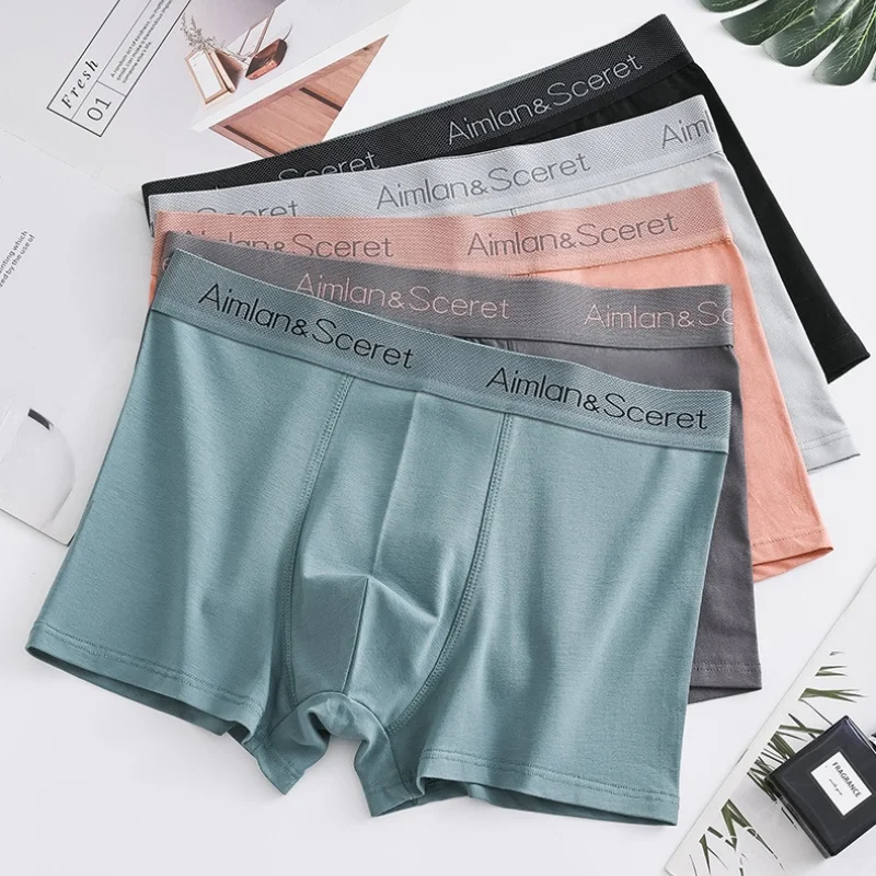 3/4Pcs Men\'s Underwear Hombre Panties Boxershorts Comfortable Breathable Pure cotton graphene Underwear Sexy Boxer Shorts