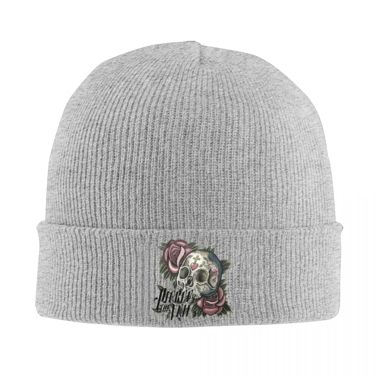 Pierce The Veil Skull Knitted Hat Women's Men's Skullies Beanies Autumn Winter Hats Acrylic Rock Band Casual Melon Cap