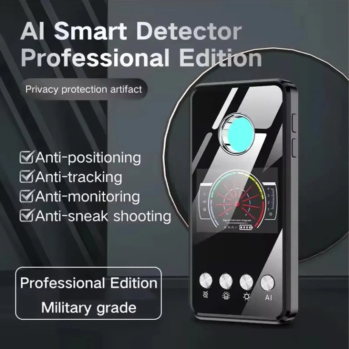 Rilevatore anti-spia con scansione intelligente AI, protezione contro la sorveglianza in vari scenari Rilevatore localizzatore GPS