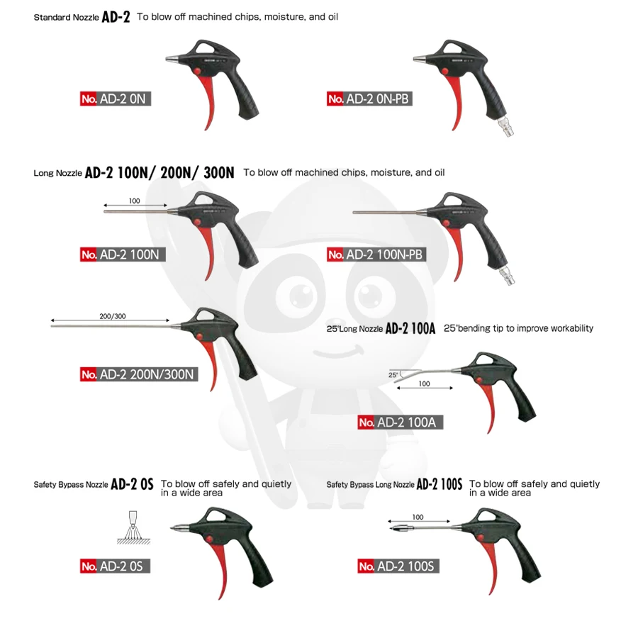 VESSEL Air Blow Gun Air 1Pcs for Dust Cleaning Car Detailing Compressor Accessories Dust Removal Cleaning Tool NO.AD-2 Series
