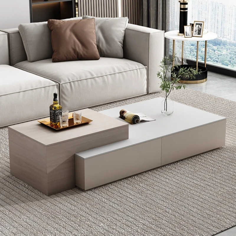 

Lifting design coffee table simple high-end modern living room coffee table Italian light multi-function stolik kawowy Furniture