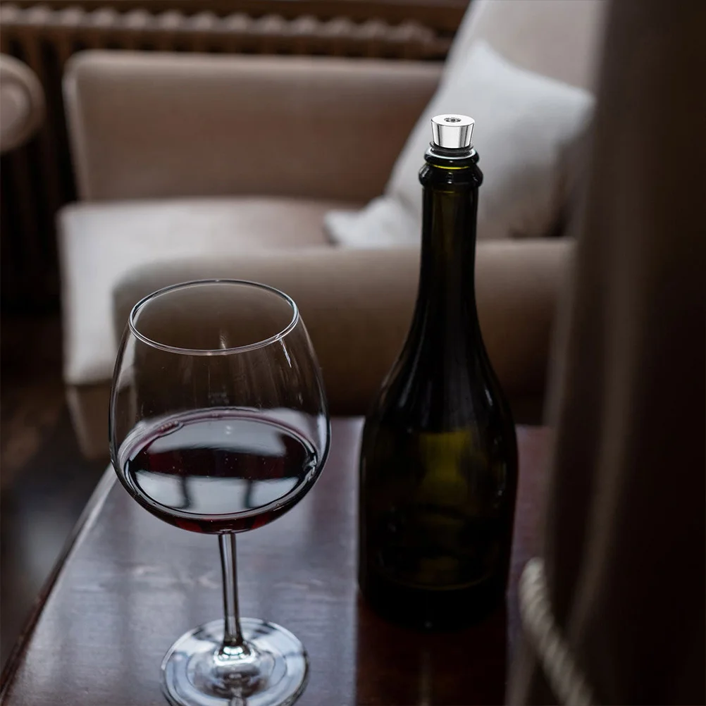 6 قطعة سدادة النبيذ فراغ مثبت زجاجي قابلة لإعادة الاستخدام الفلين زجاجة نبيذ السدادة مدبب تخزين غطاء مثالية لشريط المشروبات الزفاف