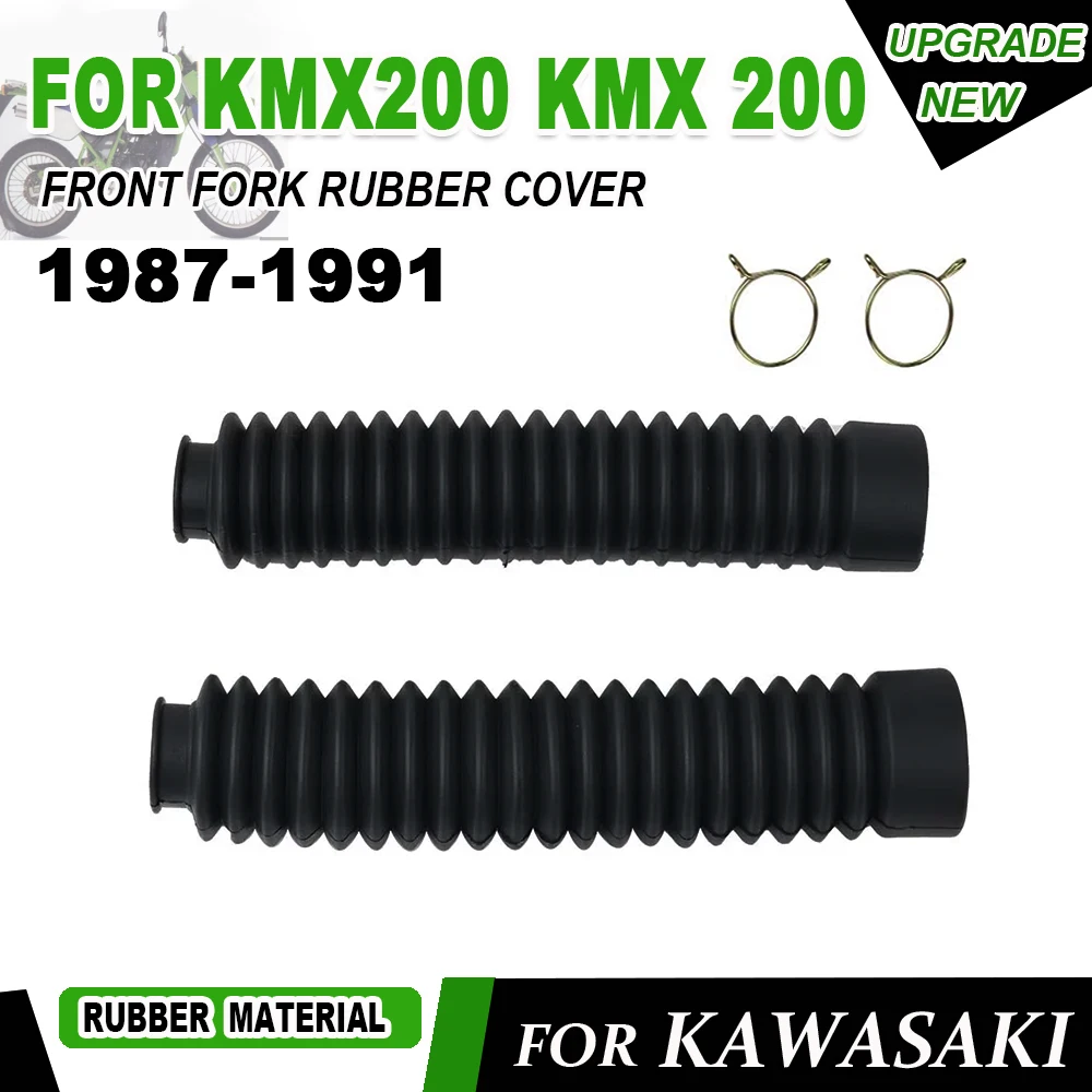 

For Kawasaki KMX200 KMX 200 1987-1990 1991 Motorcycle Accessories Front Fork Rubber Cover Dust Cover Shock Kit Gaiters Pad Set