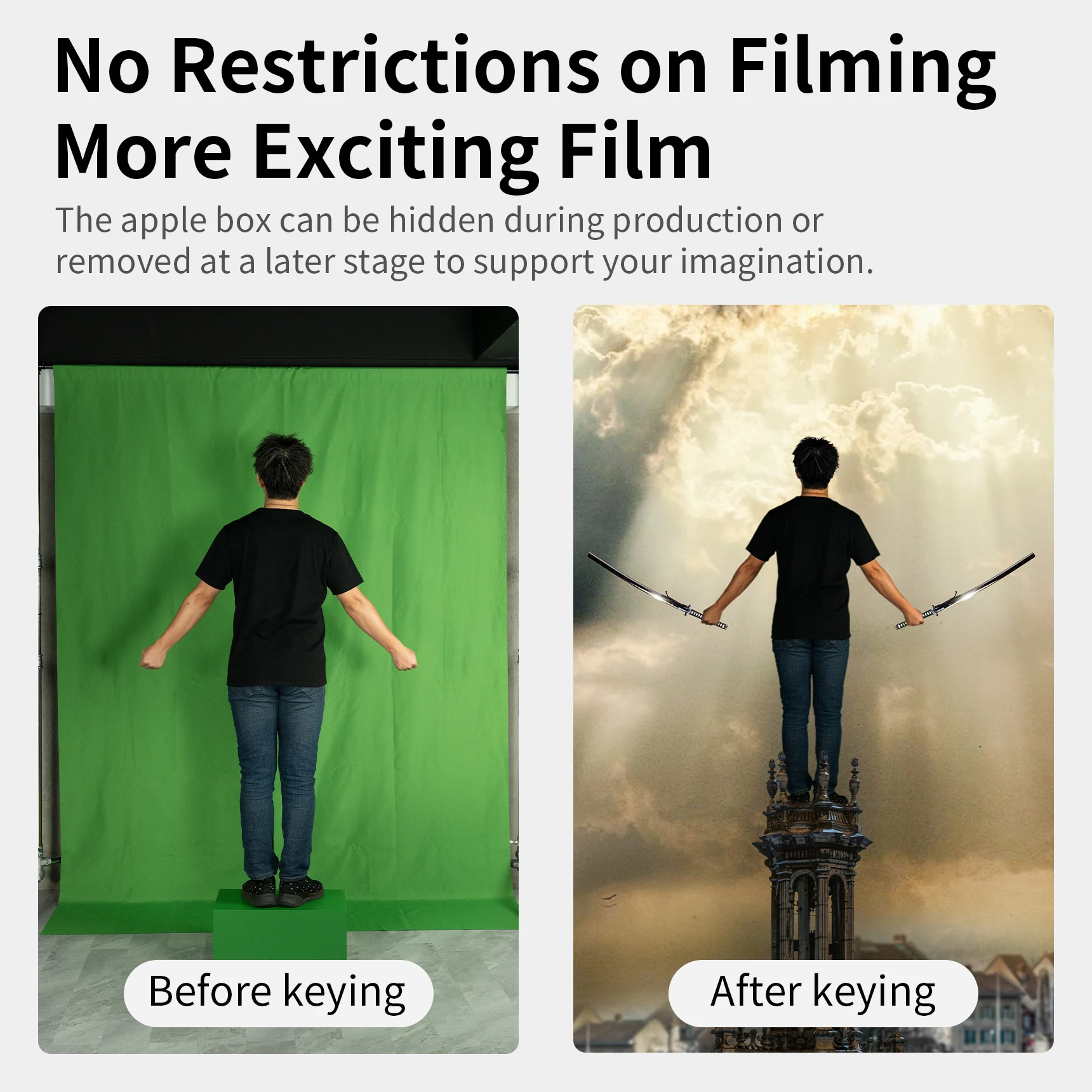 Selens caixa de armazenamento multiuso de madeira apple box para sistema de suporte de filme e vídeo, suporte para câmera, ferramenta de estúdio de fotografia