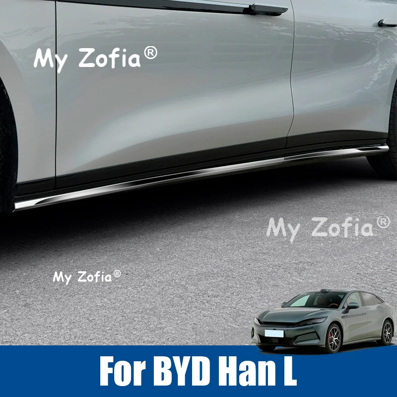 

For BYD Han L 2025 2026 Car Styling Door Edge Body Trim Side Skirt Molding Exterior Stainless steel Sticker Accessories