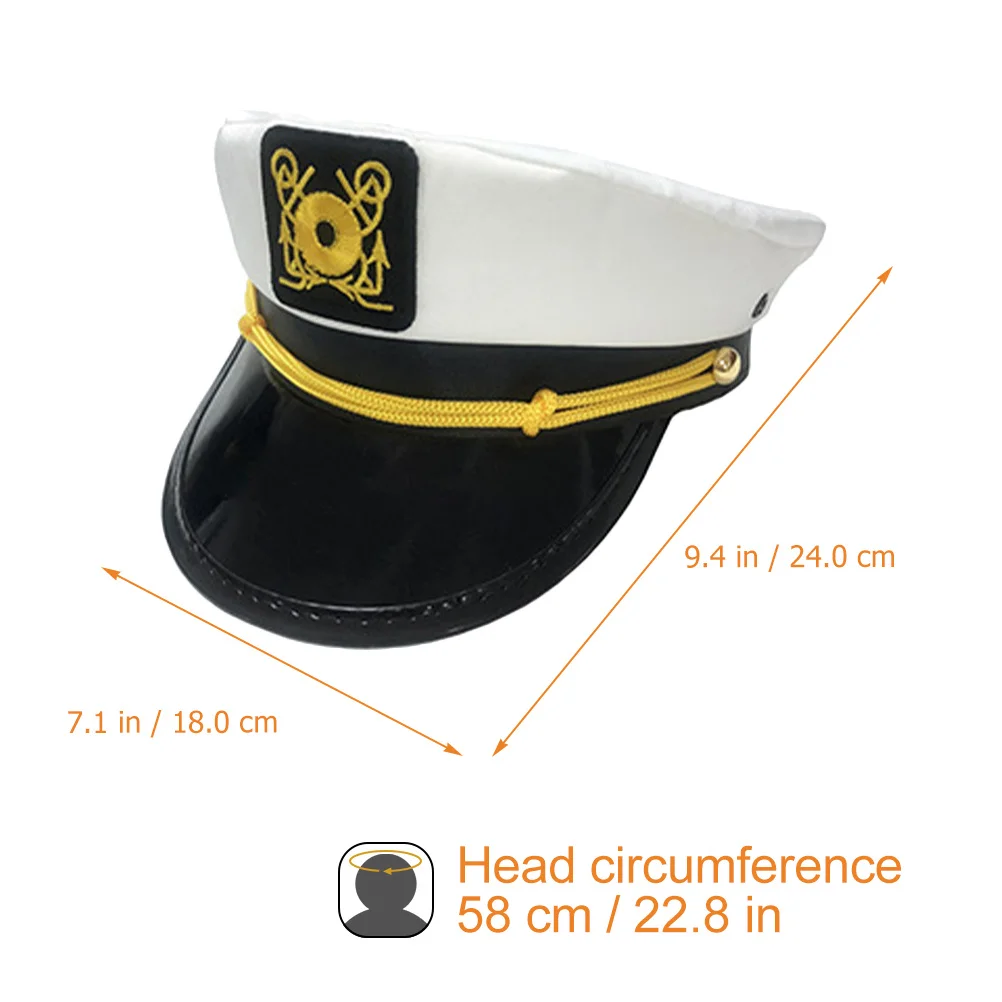 Capitão marinheiro para mulheres homens proteção uv chapéu de sol viagem ao ar livre cosplay traje barco deck chapéu
