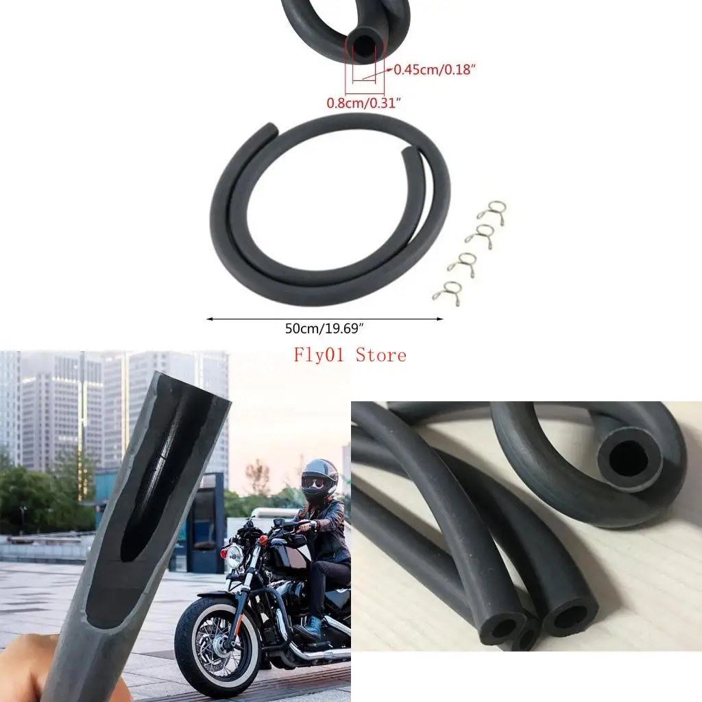 

Gas Line with 4 Pcs Hose Clamps for Boat Marine Gas Diesels Petrol