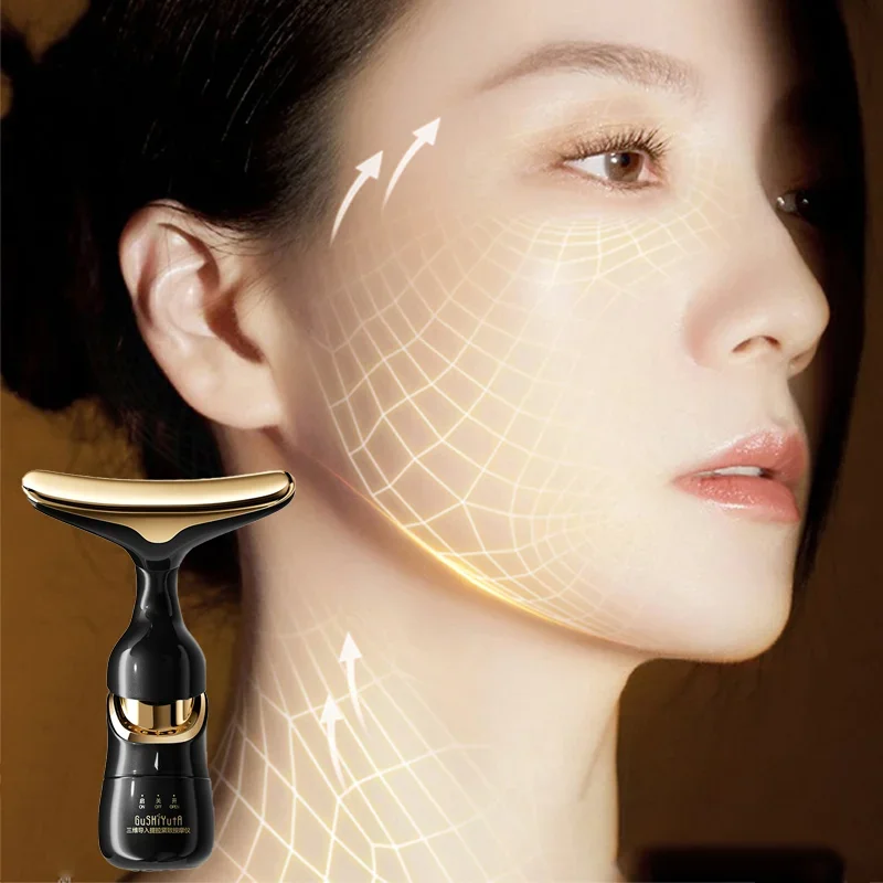 ใหม่เครื่องนวดหน้า 3 In 1 ยกกระชับผิวหน้าคอนวดตา EMS Microcurrent ความงามเครื่องกระชับผิว Anti Aging