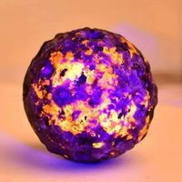Natural Crystal Moon Sphere Yooperlite Stone Powerful Chakra Ball Energy Wicca Flame Reiki Healing Spiritual Witchcraft Gift
